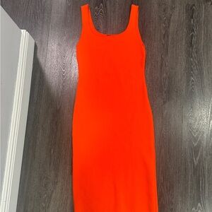 House of Harlow 1960 Bright Orange Midi Dress
